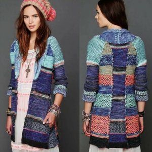 Free People Kryptonite Cardigan Rock Candy Combo xs Rare Boho Cardi